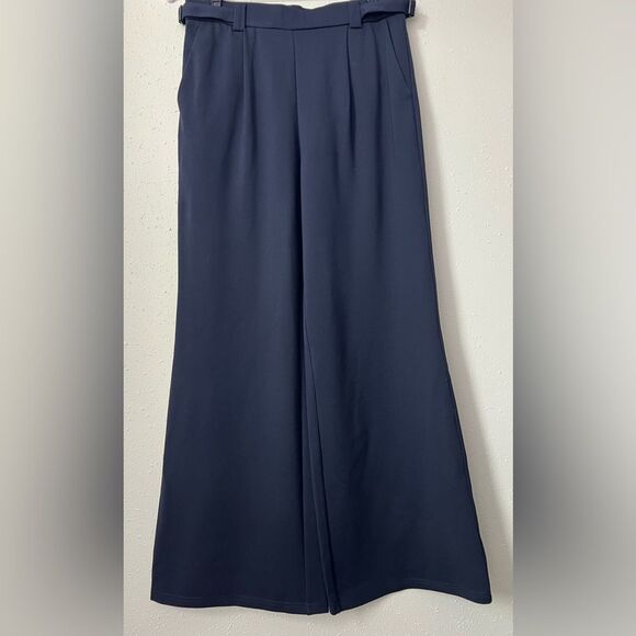 NWT OGL Ponte-De-Roma High Rise Pull-on Wide Leg Pant with Adjustable Bar Size L - Picture 3 of 10